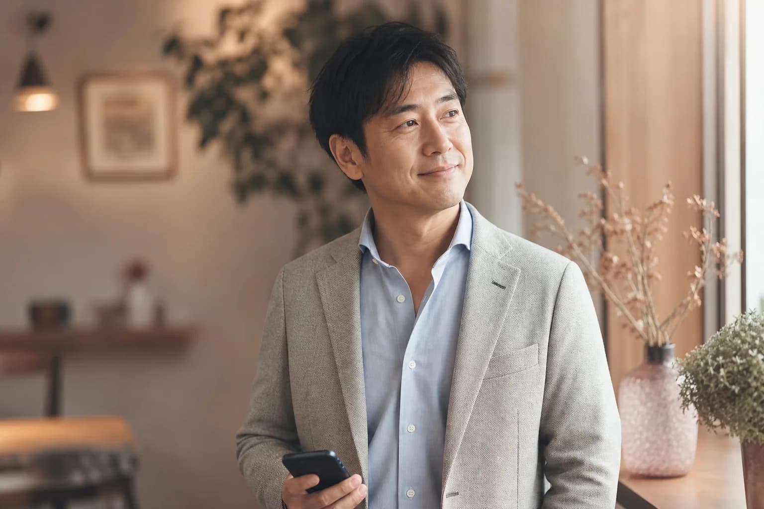 成婚事例01。40代の日本人男性で事務職の雰囲気。